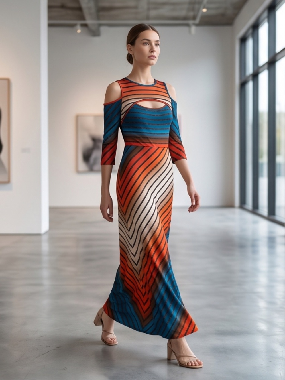 Two Multi-colored Maxi Dresses - Picture 5 of 6